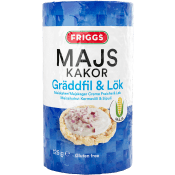 Majskakor Gräddfil & lök 125g Friggs.