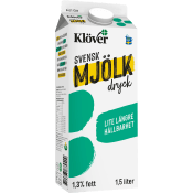 Mjölkdryck längre hållbarhet 1,3% 1,5l Klöver®.