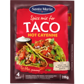 Taco Kryddmix Hot Cayenne 28g Santa Maria.