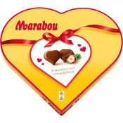Pralin Hjärta Hasselnötsfyllning 30-p 165g Marabou.
