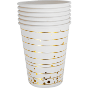 Mugg vit guldfolie 6p Pictura.