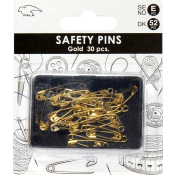 Säkerhetnål mässing, 30-pack.