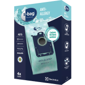 Dammsugarpåse E206S s-bag® Anti-Allergy 4-p Electrolux.