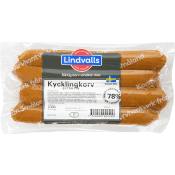 Kycklingkorv 78% Kötthalt 480g Lindvalls Chark.