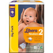 Blöjor Newborn Storlek 2 3-6kg 88-p Miljömärkt Libero.