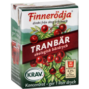 Tranbärsdryck Koncentrat Ekologisk 2dl KRAV Finnerödja.