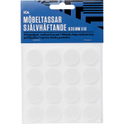 Möbeltassar självhäftande Vita 20mm 16p ICA.
