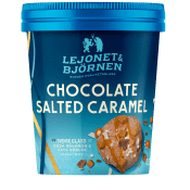Glass Chocolate salted caramel 500ml Lejonet & björnen.