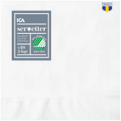 Servett Vit 24cm 20-p ICA.