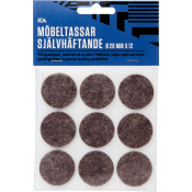 Möbeltassar självhäftande Brun 28mm 12p ICA.