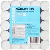 Värmeljus Vit 100-p ICA Basic.