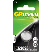 Batteri GP Aklaline Knappcell Lithium CR2025 1-p Batteristen.