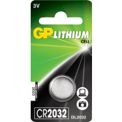 Batteri GP Aklaline Knappcell Lithium CR 2032 1-p Batteristen.