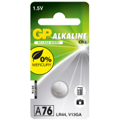 Batteri GP Knappcell Aklaline 1,5V, A76 1-p Batteristen.