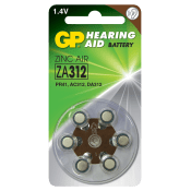 Batteri GP Hörapparat ZA 312-D6 6-p Batteristen.