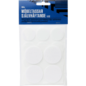 Möbeltassar självhäftande blandade storlekar 32p ICA.
