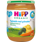 Tagliatelle & grönsaker Från 8m Ekologisk 190g Hipp.