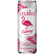 Energidryck Flamingo 35,5cl Celsius.