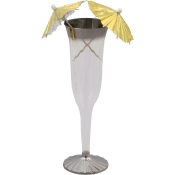 Partyparasoll Guld 10cm 10-p Hedlund.