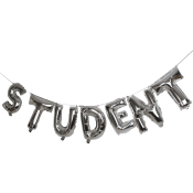 Folieballonger Student Silver 38cm.