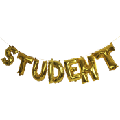 Folieballonger Student Guld 38cm.