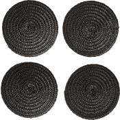 Underlägg Nilla Svart 10cm 4-p Hemtex 24h.