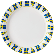 Tallrik Svenska flaggan 26cm 12-p ICA.
