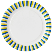 Assiett Svenska flaggan 18cm 12-p ICA.