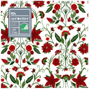 Servett X-mas White 33cm ICA.
