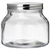 Glasburk med Silverlock 16x14cm ICA.