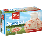 Gräddglass Vanilj med jordgubbssylt 0,5l GB Glace.