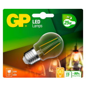LED-lampa Filament Glob Mini E27 2W 250LM 1-p Batteristen.