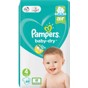 Blöjor Baby-Dry air Strl 4 9-14kg 49-p Pampers.