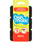 Diskborste-refill Svart 3p Dishmatic.