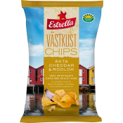 Västkustchips Cheddar & rödlök 180g Estrella.