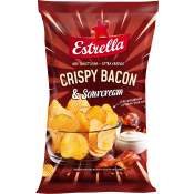 Chips Crispy Bacon & Sourcream 275g Estrella.