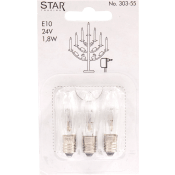Reservlampa 3-p E10 24V 1,8W Star Trading.