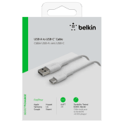 USB-A till USB-C Vit 2m Belkin.