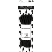 Skoband sport svart 150cm 1-p Falk.