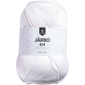 Virkgarn 8/4 Vit 200g Järbo.
