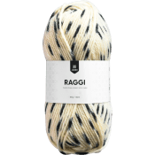 Garn Raggi Natur/svart 100g Järbo.