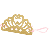 Tiara guld glitter 6-p Happy Party.