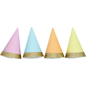 Partyhattar mini glitter 8-p Happy Party.