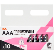 Batteri AAA/LR03 10p ICA Rosa Bandet.