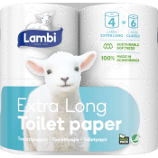 Toalettpapper Extra long 4-p Lambi.