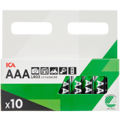 Batteri AAA/LR03 10-p ICA.