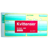 Kvittensblock A65 50 blad Sense.