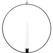 Ljusring Svart 36cm.
