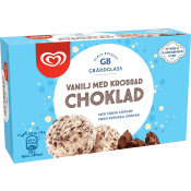 Gräddglass Vanilj med krossad choklad 500ml GB Gräddglass.