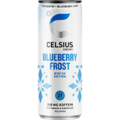 Energidryck Blueberry Frost Winter Edition 35,5cl Celsius.